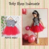 PD373 Dress Impor Ebuty Stripe Red Tutu 105 copy  medium