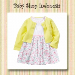 Dress Anak Jumpsuit Rok Dress Stripe Bolero Kuning  large