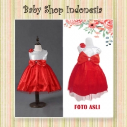 Dress Anak Merah Big Bow  large