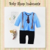 LJ096 Romper Korea Blue Suspender Tie 82  medium