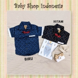 LK164 Kemeja Bayi Lengan Pendek Polkadot  large
