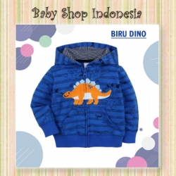 LK189 Jaket Bayi Import Jaket Anak Import Murah Jaket Hoodie Anak Blue Stegosaurus  large