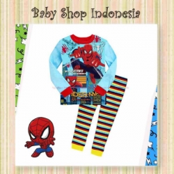 LU487 Piyama Anak Spiderman Piyama Anak Import Karakter Spiderman  large