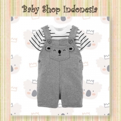 LU556 Setelan Overall Bayi Grey Koala  large