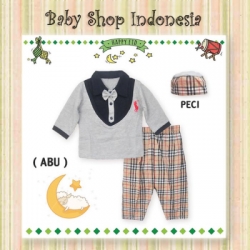 LU562 Setelan Baju Koko Pollo Style Abu  large