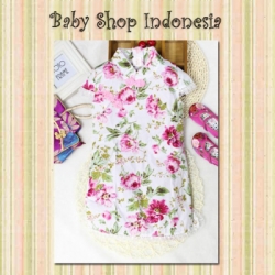 PD226 Dress Imlek Cheongsam White Flower  large