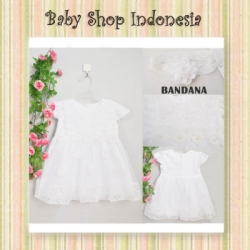 PD487 Dress Putih Brocade Skirt  large