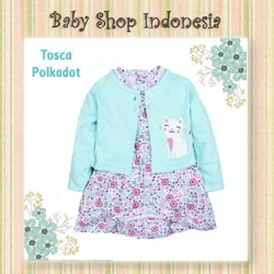 PD633 Dress Anak Jumpsuit Rok Flowery Dress Bolero Tosca Polkadot  large