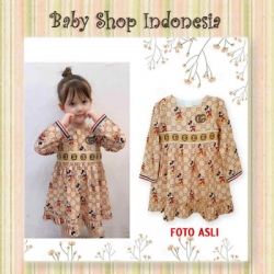 PD639 Dress Anak Import Premium Branded Dress Anak Lengan Panjang Mocca Mick GC  large