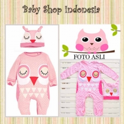 PJ124 Romper NEXT Pink Owl Topi 100  large