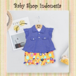 PJ129 Romper Polkadot Lolipop 67 Biru  large