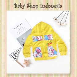 PK088 Jaket Kaos NEXT Simply Flowery 82 Kuning  large