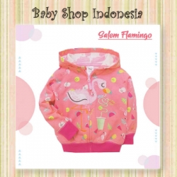 PK176 Jaket Bayi Import Jaket Anak Import Murah Jaket Hoodie Anak Salem Flamingo  large