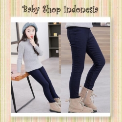 PT094 Celana Jegging Anak Biru Denim Celana Pensil Anak Biru Dongker  large