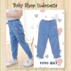 PT096 Celana Panjang Denim Anak Perempuan Import Celana Panjang Joger Anak Perempuan Miki  large