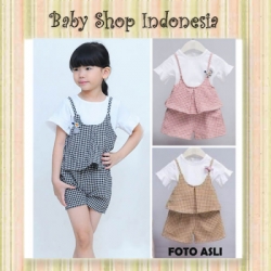 PU443 Setelan Anak Import Overall Like Kotak  large