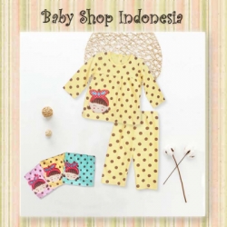Piyama Bayi Polkadot kuning  large