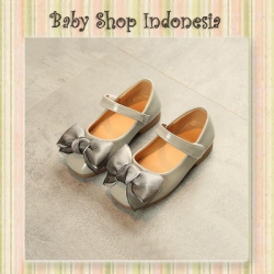 S927 Sepatu Vantofel Cewek Mary Jane Pita Abu  large