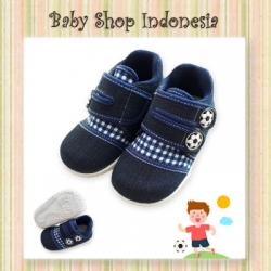 S957 Sepatu Anak Cowok Sepatu Denim Kotak Anak Denim Sepatu Anak Citcit  large