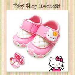 S973 Sepatu Bunyi Citcit Anak Perempuan Pink Hello Kitty  large