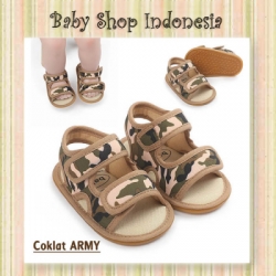 S983 Sepatu Sandal Bayi Sepatu Sandal Anak Import Army Brown  large