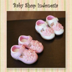 Sepatu Anak White Pink Flower  large