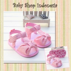 Sepatu Sandal Bayi Prewalker Softpink Polka S769 68  large
