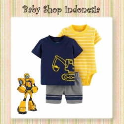 Setelan Jumpsuit Yellow Navy Excavator  large