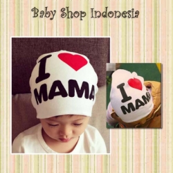 T095 Topi Bayi Impor Kupluk Love Papa Mama 48 copy  large