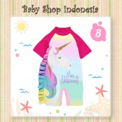 W109 Baju Renang Anak Perempuan Model Diving  Baju Renang Anak Unicorn with 3D List  large