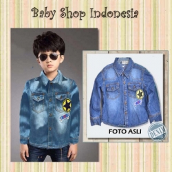 atasan denim anak kemeja denim anak kemeja anak lengan panjang kemeja anak denim  large