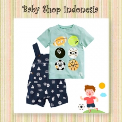 setelan kaos tosca balls  large