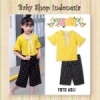 setelan kulot polkadot kuning  medium